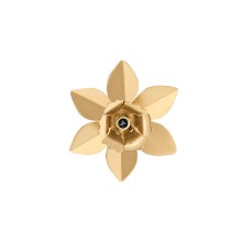 Pin w kształcie żonkila z onyksem