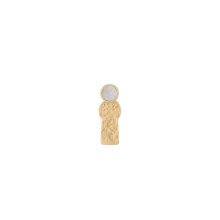 Złoty pin z szarą ceramiką z kolekcji Monumental