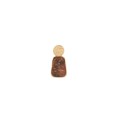 Złoty pin z brązową ceramiką z kolekcji Monumental  MTB26- ORSKA