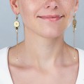 Ręcznie robione, pozłacane kolczyki ORSKA