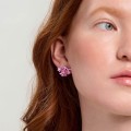Różowe kolczyki inspirowane miłosną górską - kolekcja Plantis orska.liveK24-3