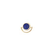 Pozłacany pin z lapis lazuli "Kwadra Księżyca" z kolekcji Orini
