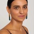 Artystyczne kolczyki z jadeitem z kolekcji Guatemala