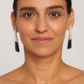 Długie kolczyki z czarnym jadeitem z kolekcji Guatemala  - ORSKA biżuteria