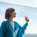 kulkowy łańcuszek  z transparentnym kryształem z kolekcji RAY
