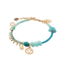 Subtelna bransoletka z czakrą gardła z kolekcji Gelato