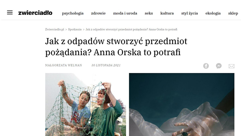 Anna Orska w wywiadzie dla magazynu Zwierciadło
