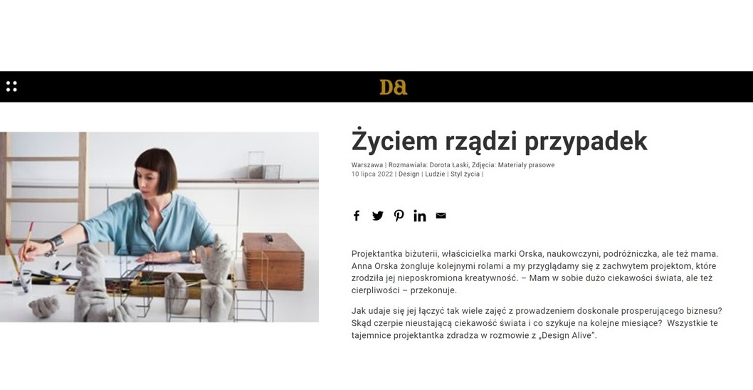 ORSKA biżuteria w Design Alive