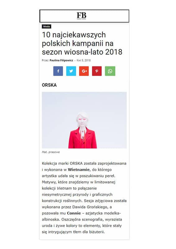 Nasza sesja do kolekcji Vietnam została uznana za jedną z dziesięciu najciekawszych!